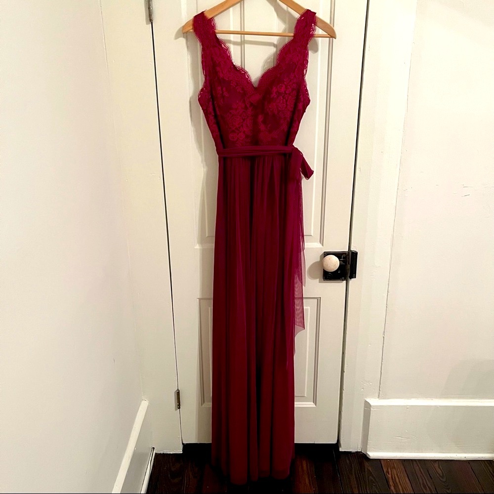Anthropologie BHLDN x Hitherto Size 6 burgundy Dress